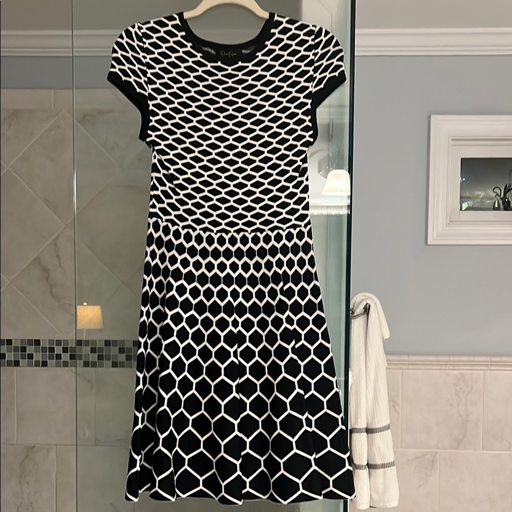 Jessica Simpson printed fit and flare dress